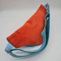 Bauchtasche Colourblocking Cord mit Regenbogen Reißverschluss, tragbar auch als Crossbag, la piccola Antonella Bild 3