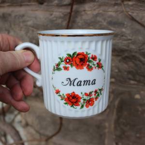 Mama Kaffeebecher Kaffeetasse Tasse Original Bohemia Porzellan Czechoslovakia 80er Jahre Bild 7