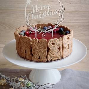Cake Topper Merry Christmas / Kuchendekoration Deko Weihnachten Bild 1