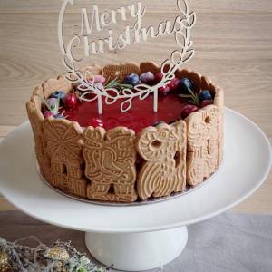 Cake Topper Merry Christmas / Kuchendekoration Deko Weihnachten Bild 3