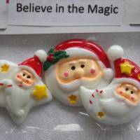 Let´s Get Crafty  Button  Weihnachtsmann   (1 Pck.)    Believe in the Magic Bild 1