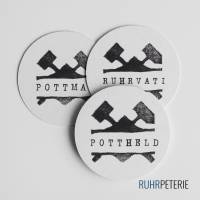 24 runde Aufkleber Ruhrpott Herren | Vatertag | Freund | Papier Sticker | Blanko runde Aufkleber Ruhrpott Symbol Bild 1