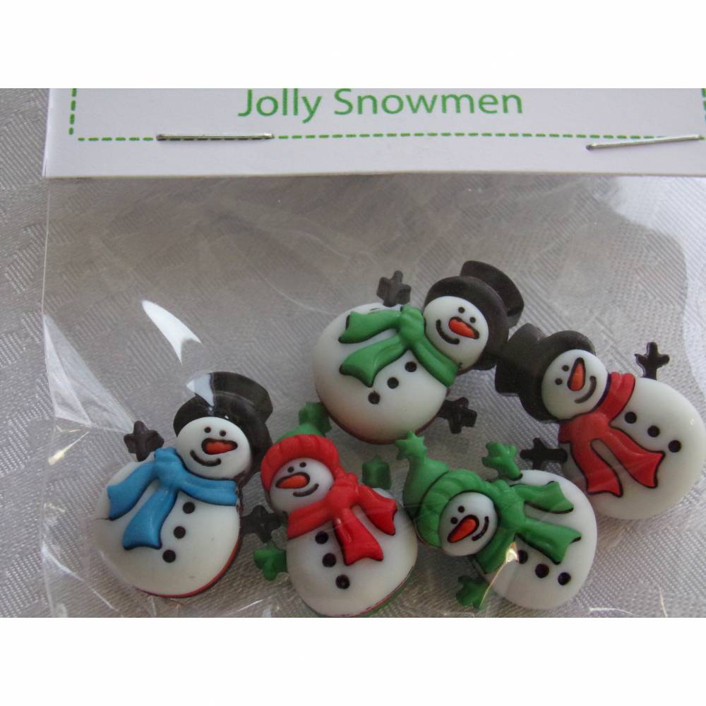 Buttons Galore Knöpfe    Schneemänner  (1 Pck.)    Jolly Snowmen Bild 1