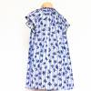 Hemdblusenkleid, 110/116, blau weiß geblümt, kurzärmlig, Upcycling Sommerkleid Bild 6