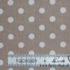 0,60m RESTSTÜCK Stoff Baumwolle Punkte weiß beige hellbraun 6mm Bild 3