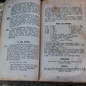 antikes Kochbuch "Hilfsbuch für Koch- und Haushaltungsschulen" Ida Merkel Keyßnersche Hofbuchdruckerei Meiningen Bild 5