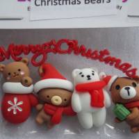 Let´s Get Crafty  Button       Weihnachtsbär   (1 Pck.)    Christmas Bears Bild 1