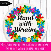Charity Button Stand with Ukraine Blumenkranz Bild 1