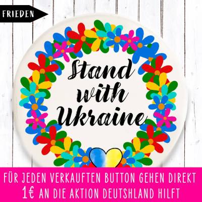 Charity Button Stand with Ukraine Blumenkranz
