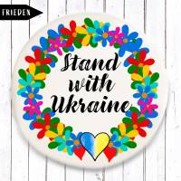 Charity Button Stand with Ukraine Blumenkranz Bild 4