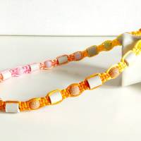 EM Keramik Halsband Gelb, Orange, Rosa Bild 1