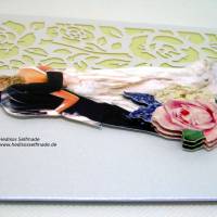 3-D-Glückwunschkarte #Hochzeit mit hellgrüner Borde Bild 5