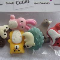 Let´s Get Crafty  Button        süße Tiere   (1 Pck.)    Cuties Bild 1