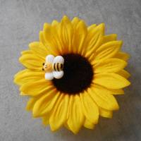 Sonnenblume, Biene, Brosche, Anstecker, Blume, Taschenbrosche Bild 5