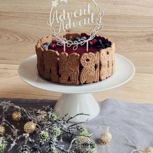 Cake Topper Advent / Kuchendekoration Weihnachten Bild 1