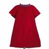 Kleid 110 / 116 rot kariert kurzärmlig Upcycling Bild 4