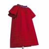 Kleid 110 / 116 rot kariert kurzärmlig Upcycling Bild 5