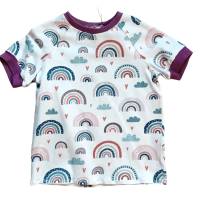 T-Shirt Mädchenshirt Raglanshirt Größe 86 - Regenbogen pastellfarben Bild 1
