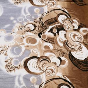 Stoff Viskose Jersey Borden Design abstrakt grau braun beige Kleiderstoff Bild 1