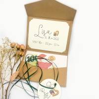 Geldgeschenk zur Geburt BABY GIRL | Personalisierte Geschenkkarte zur Geburt | Geschenk Schachtel Gutschein Verpackung Bild 4