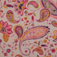 Sweat pastell zart rosa mit Paisleymuster 50 x 150 cm French Terry Sommersweat Bild 4