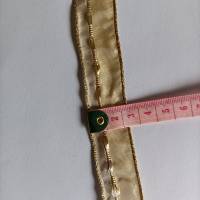 2,5 m Weihnachtsband mit Draht creme-gold 25 mm breit Bild 2