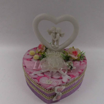 Geldgeschenk Geschenk zum Valentinstag , Verlobung ,  Hochzeit Engel Herzbox Geschenkidee - SaBienchenshop