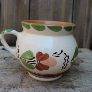 großer Kaffeebecher Kaffeetasse Kaffeepott Tasse Majolika Keramik Vintage 60er 70er Jahre Bild 2