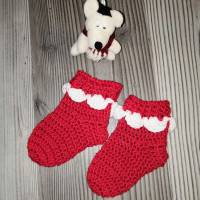 Kindersocken, Socken, Handgehäkelte Kindersocken, Geschenk Bild 3