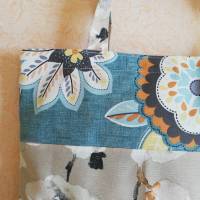 Patchwork-Einkaufstasche, Shopper, Blumen/Blüten- Motive, Stofftasche, Stoffbeutel Bild 3