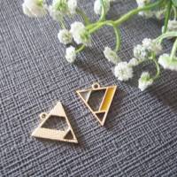 4x Anhänger/Verbinder in Dreieck Form Emaille Bild 1