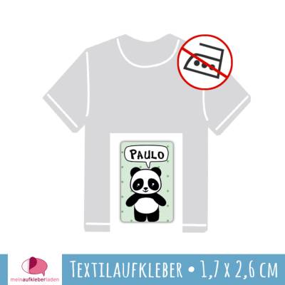 49 Textilaufkleber | Pandabär mint - 1,7 x 2,6 cm - ohne Bügeln