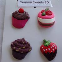 Buttonlovers Knöpfe      mit Schokolade  (1 Pck.)   Yummy Sweets 3D Bild 1