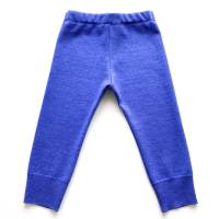 Wollhose, 86 92, blau, 100% Merinowolle, Upcycling Leggings Bild 2