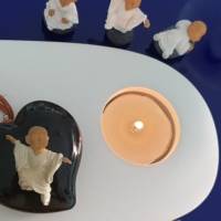 Für Deine Wohlfühloase - Stein-Teelicht "Stille Eleganz" mit 1 Mönch Bild 2
