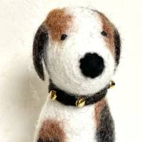 BEAGLE, Hund mit Halsband, supersüsses Filztier/ Eierwärmer, auch als Deko, Geschenk, etc. Bild 3