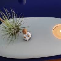 Für Deine Wohlfühloase - Stein-Teelicht mit 1 Mönch (nach Wahl) Bild 1