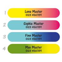 27 Textilaufkleber | Farbverlauf - 1,3 x 7,0 cm - ohne Bügeln Bild 2