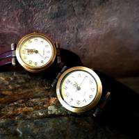 Armbanduhr, Wickeluhr, Uhr, Leder, braun oder schwarz Bild 5
