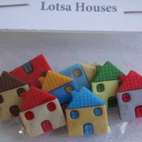 Buttons Galore Knöpfe  Häuser   (1 Pck.)   Lotsa Houses Bild 1