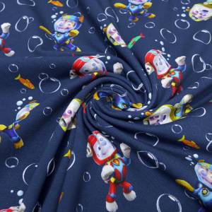 Stoff Baumwolle Jersey Paw Patrol Bubbles Seifenblasen blau bunt Kinderstoff Kleiderstoff Lizenzstoff Bild 4