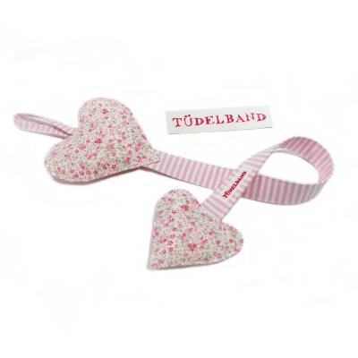 Haarspangenhalter ...Tüdelherzen...rosa...geblümt