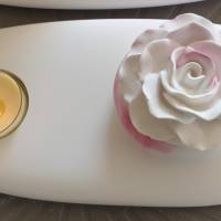 Für Deine Wohlfühloase - Stein-Teelicht mit Blüte (Magnolie) Bild 1