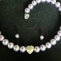 Traumhaft schöne handgefertigte Perlenkette mit Echt Silber Herz,moderne Perlenkette,Halskette mit Herz,Perlenschmuck, Bild 10