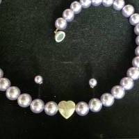Traumhaft schöne handgefertigte Perlenkette mit Echt Silber Herz,moderne Perlenkette,Halskette mit Herz,Perlenschmuck, Bild 2