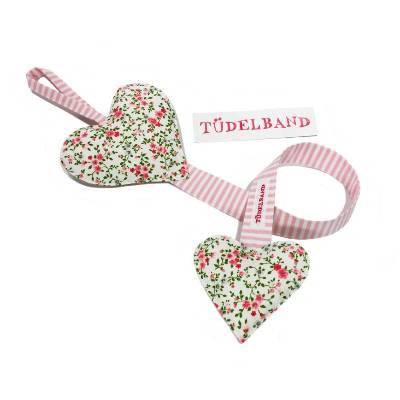 Haarspangenhalter ...Tüdelherzen...rosa...geblümt