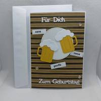 Geburtstagskarte, Glückwunschkarte Bier, Männerkarte Bild 4