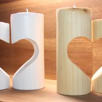 Teelichthalter mit Herzschliff / gedrechselt / Holzdeko / Geburtstagsgeschenk / Muttertag / Kerzenständer Bild 6