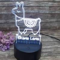 Personalisierbare LED-Lampen aus Plexiglas, 16,5cm x 8,5 cm  mit Farbwechsel, Geschenkidee für Alle Bild 3