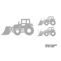 Reflektor Bügel Bild - 3er Set Traktor / Bagger *Eigenproduktion Bild 1